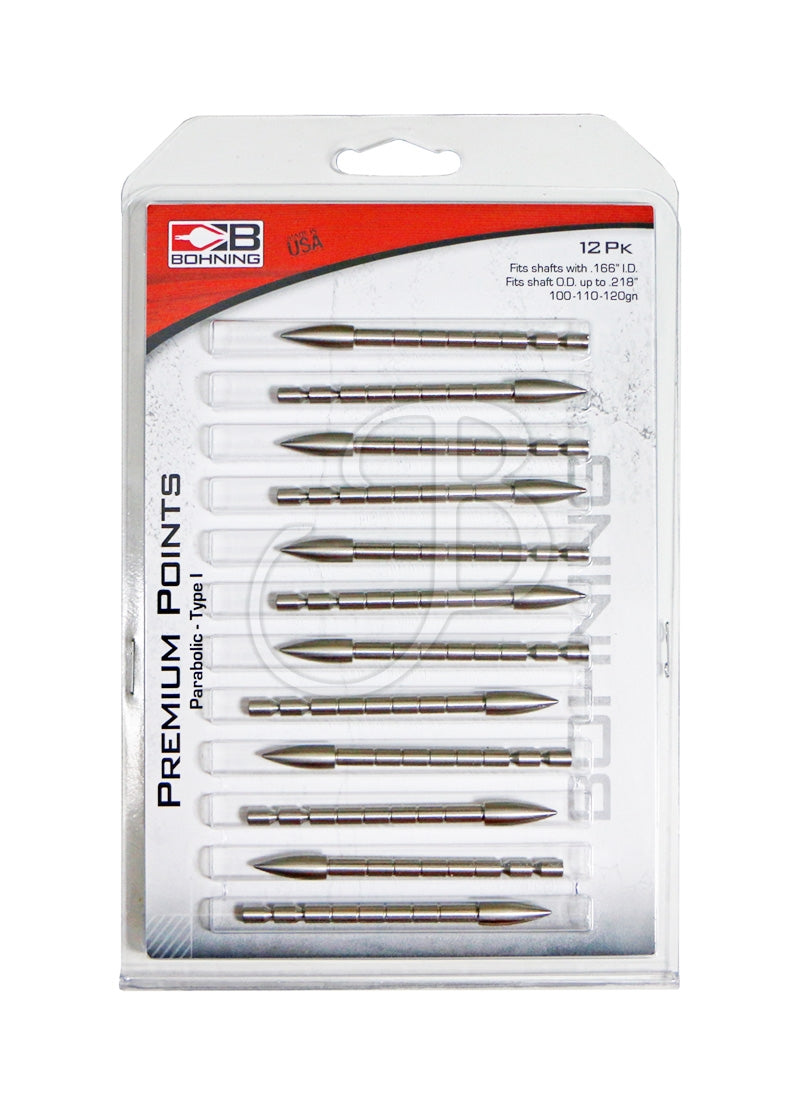 Pointe de flèche Bohning .166 (par 12)