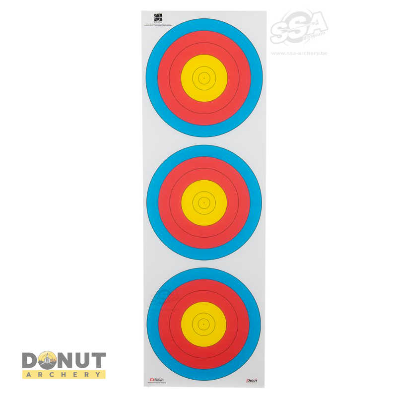 Blason tir à l'arc Fita Tri Spot 60Cm Decut Polyester