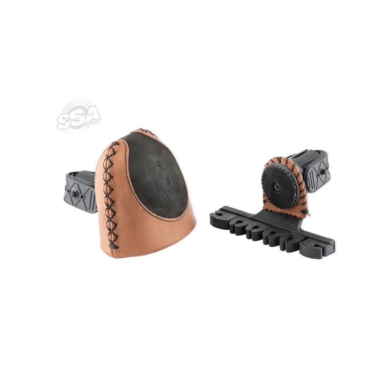 Carquois d'arc traditionnel Buck Trail Deluxe Strap On 6 flèches marron - noir