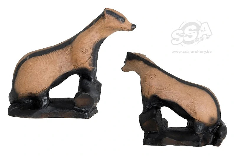 Cible 3D Wildlife Badger On Rock