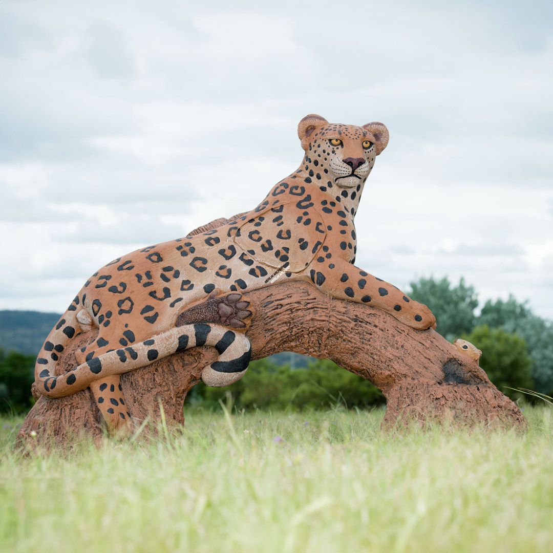 Cible 3D Wildcrete Leopard On Log