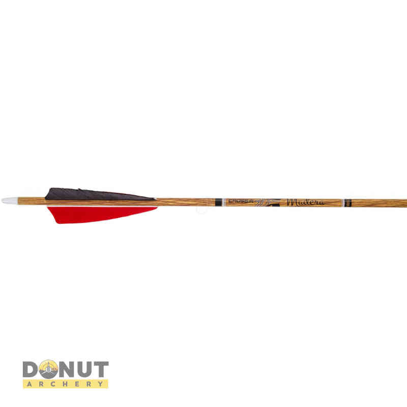 Fleches Carbone Cross-X Madera Plumes Naturelles   (par 12)