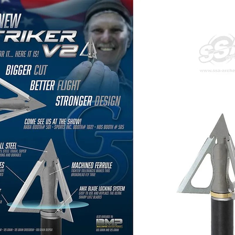 Lames Fixes G5 Crossbow Striker V2 (par 3)