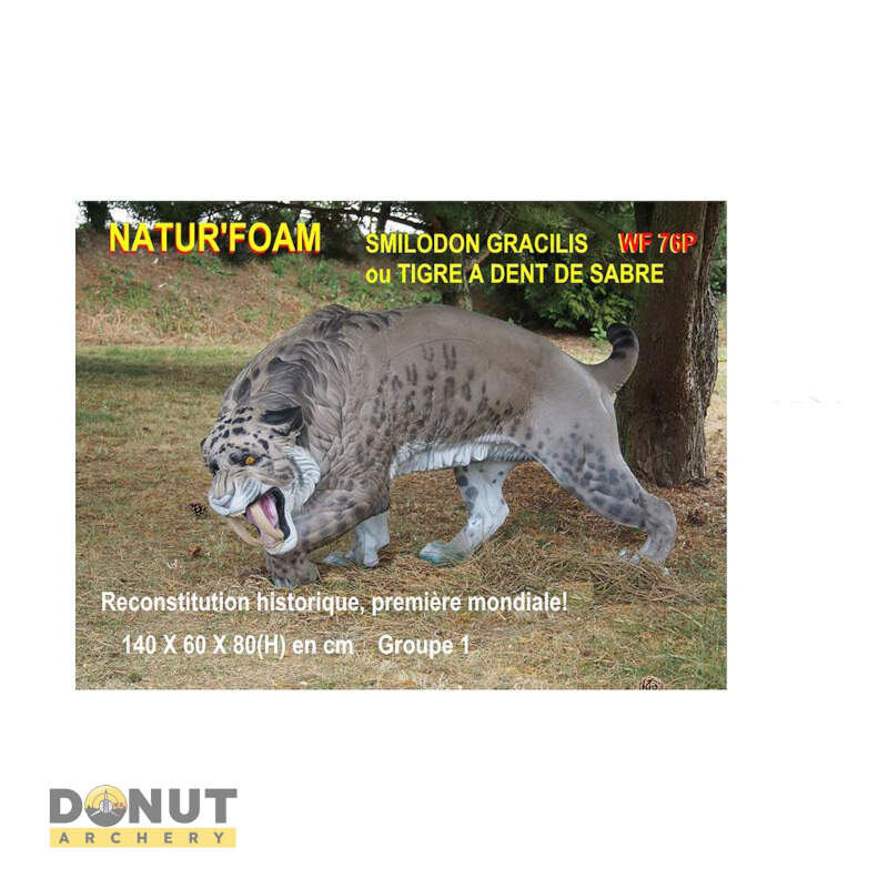 Cible 3D Tigre à dents de Sabre Natur Foam