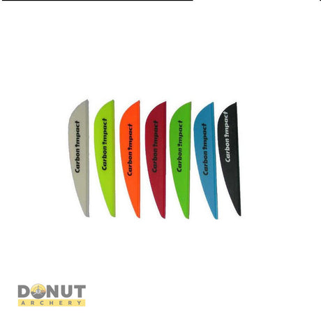 Plume de flèche Plastique Carbon impact 2.5 Pouces