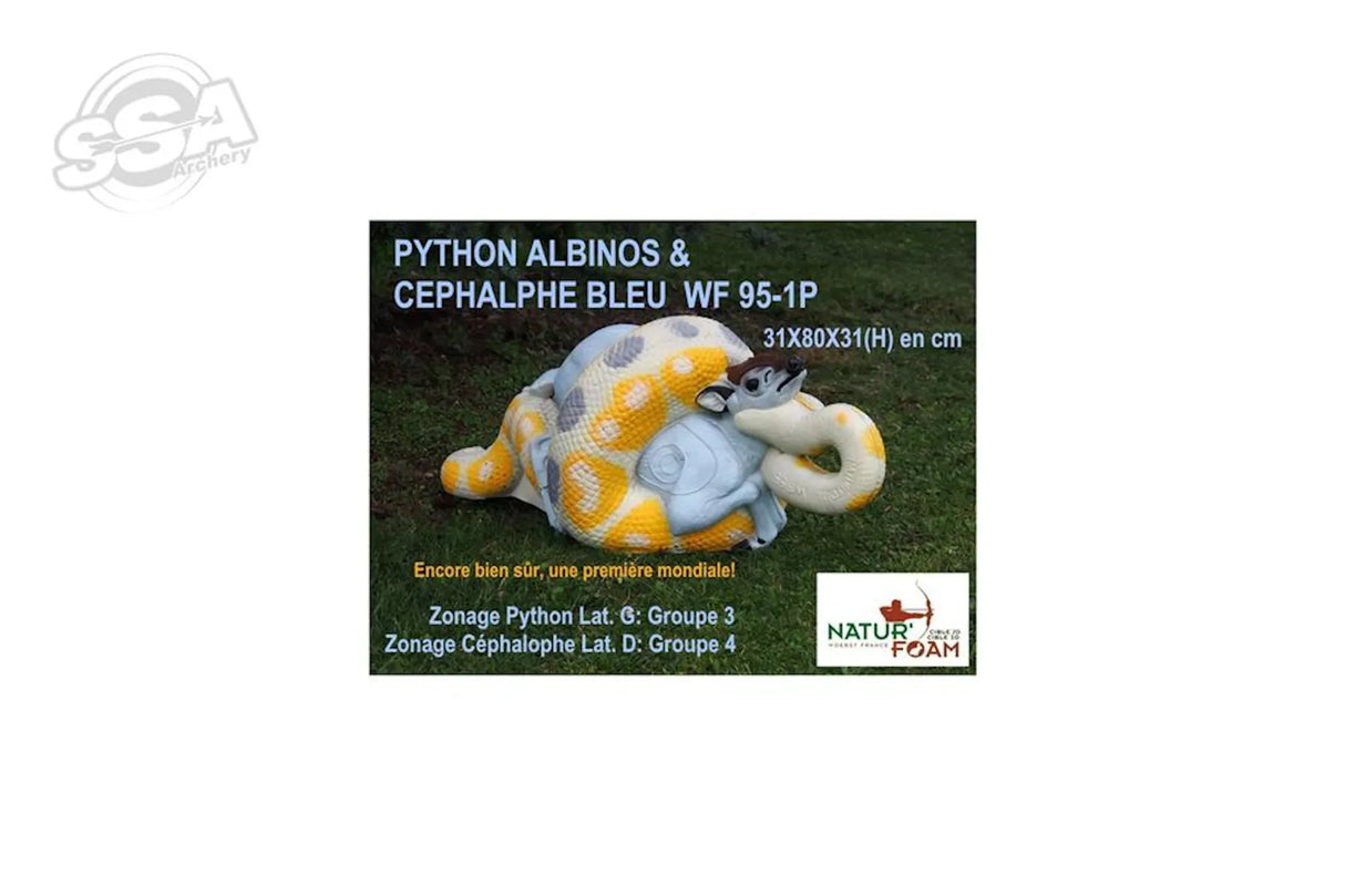 Cible 3D Natur Foam Albino Python &amp; Blue Cephalophus