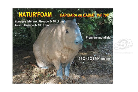 Cible 3D Natur Foam Capybara Cabiai