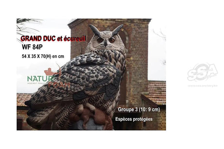Cible 3D Natur Foam Eagle-Owl With Prey