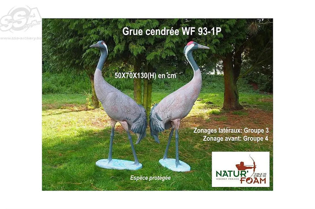  Cible 3D Natur Foam Red-Crowned Crane  