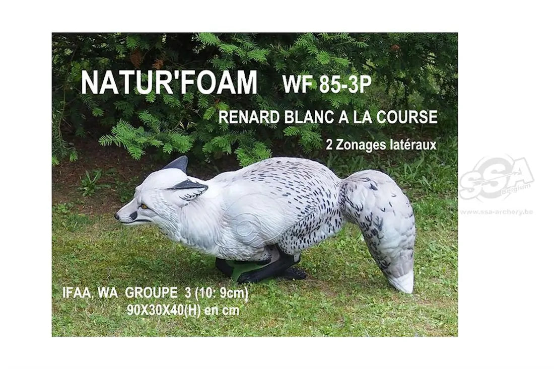 Cible 3D Natur Foam White Fox - Running