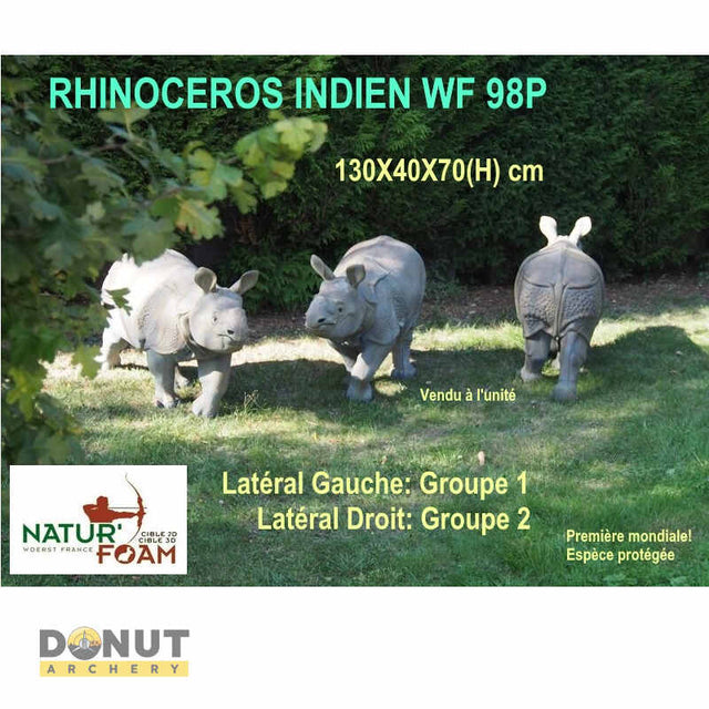  Cible 3D Natur Foam Indian Rhinoceros  