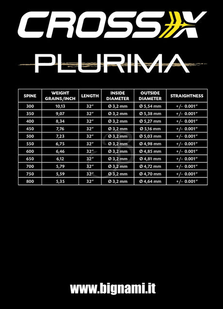 Tube nu pour flèche Cross-X Plurima (par 12)